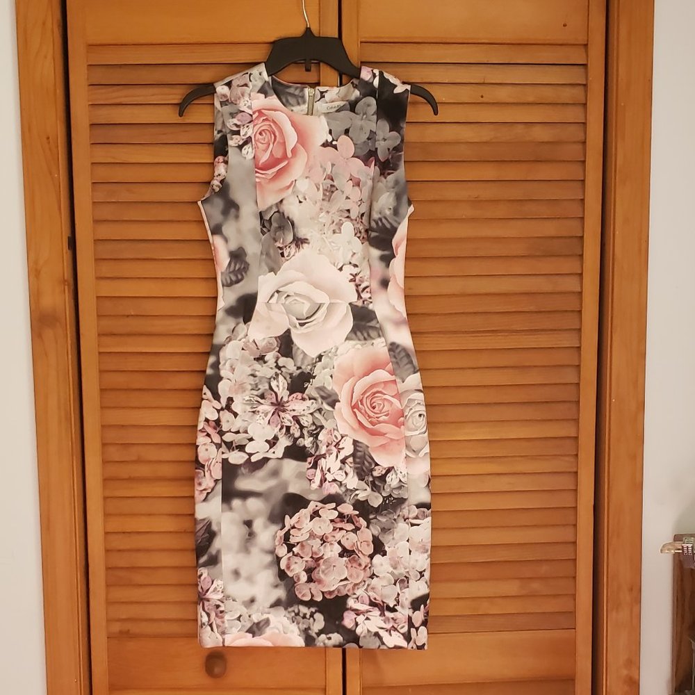 Calvin Klein Floral Scuba Dress